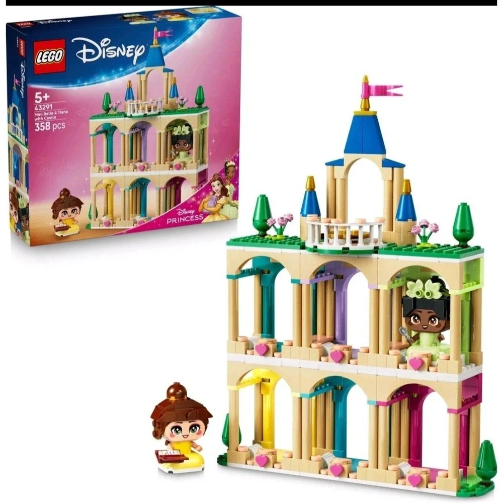Lego Disney Princess Mini Belle & Tiana With Castle #43291 Sealed 358 Pcs